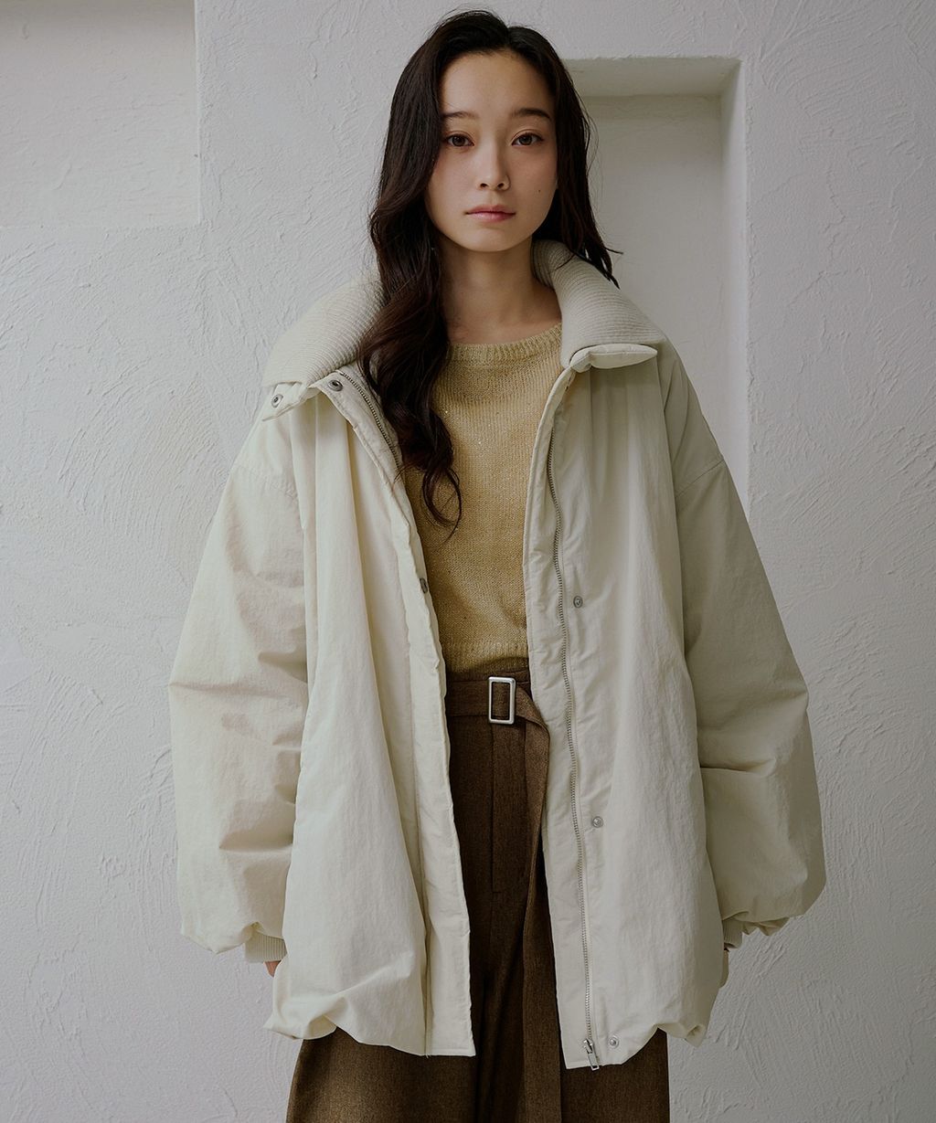 apres jour clair 寬鬆版型中棉保暖防風氣球外套_34