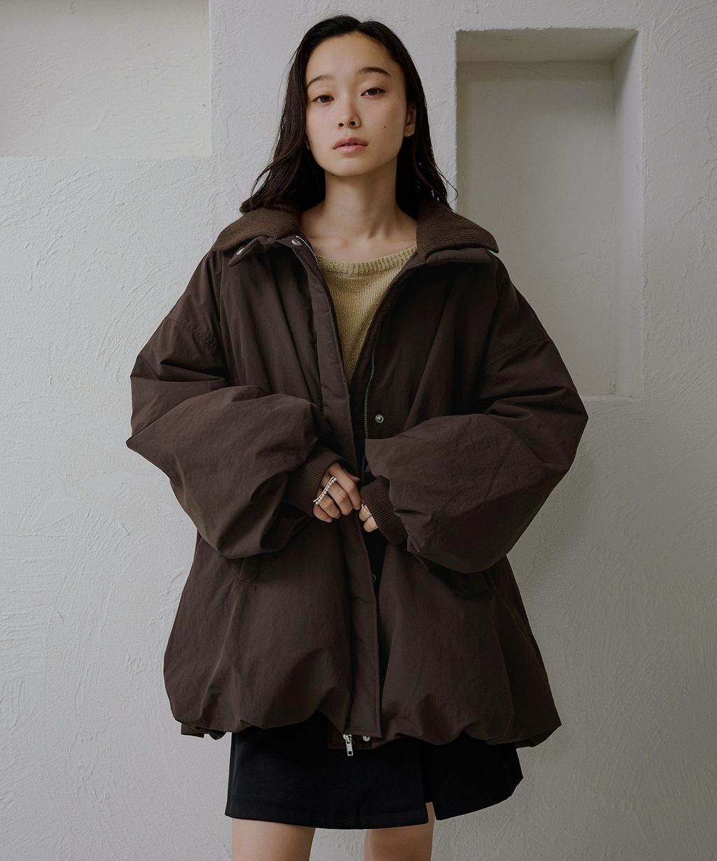 apres jour clair 寬鬆版型中棉保暖防風氣球外套_49