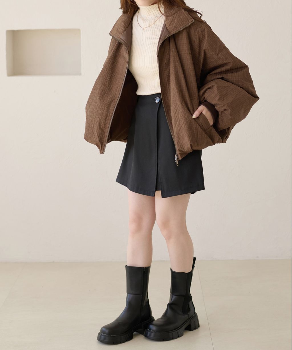 apres jour clair 雙拉鍊中綿保暖氣球外套_17