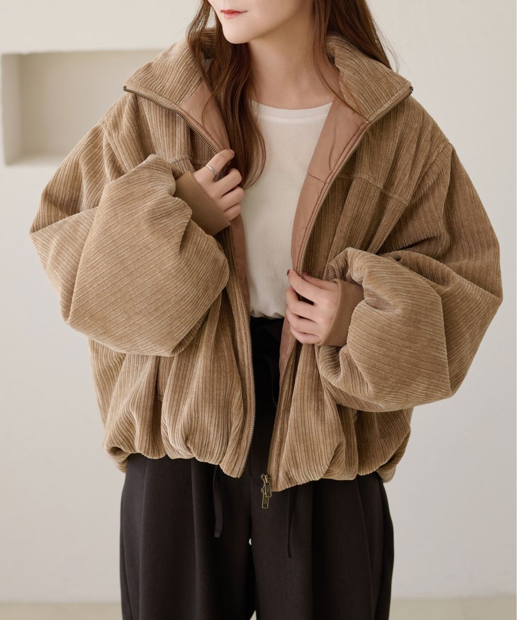 apres jour clair 雙拉鍊中綿保暖氣球外套_46