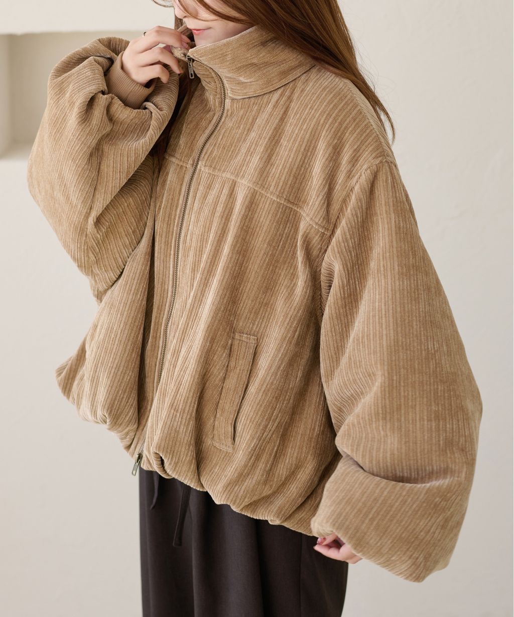 apres jour clair 雙拉鍊中綿保暖氣球外套_41