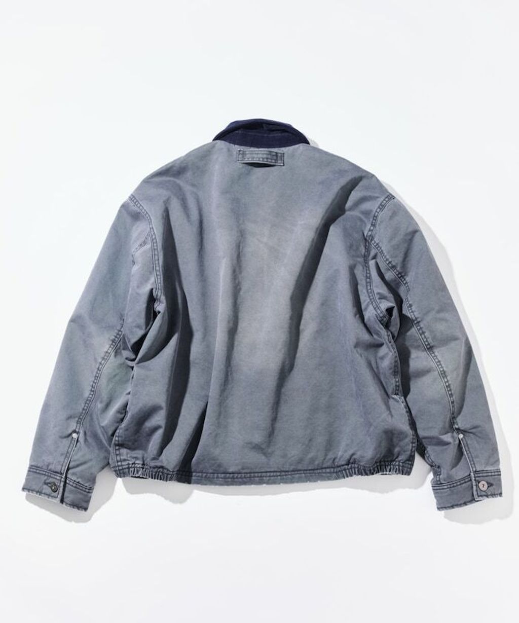 NAUTICA 中綿水染復古刷舊卡其布拉鍊飛行工裝感外套_37