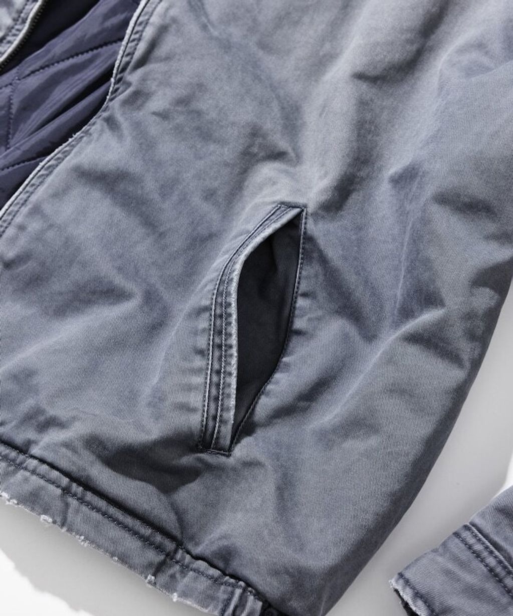 NAUTICA 中綿水染復古刷舊卡其布拉鍊飛行工裝感外套_31