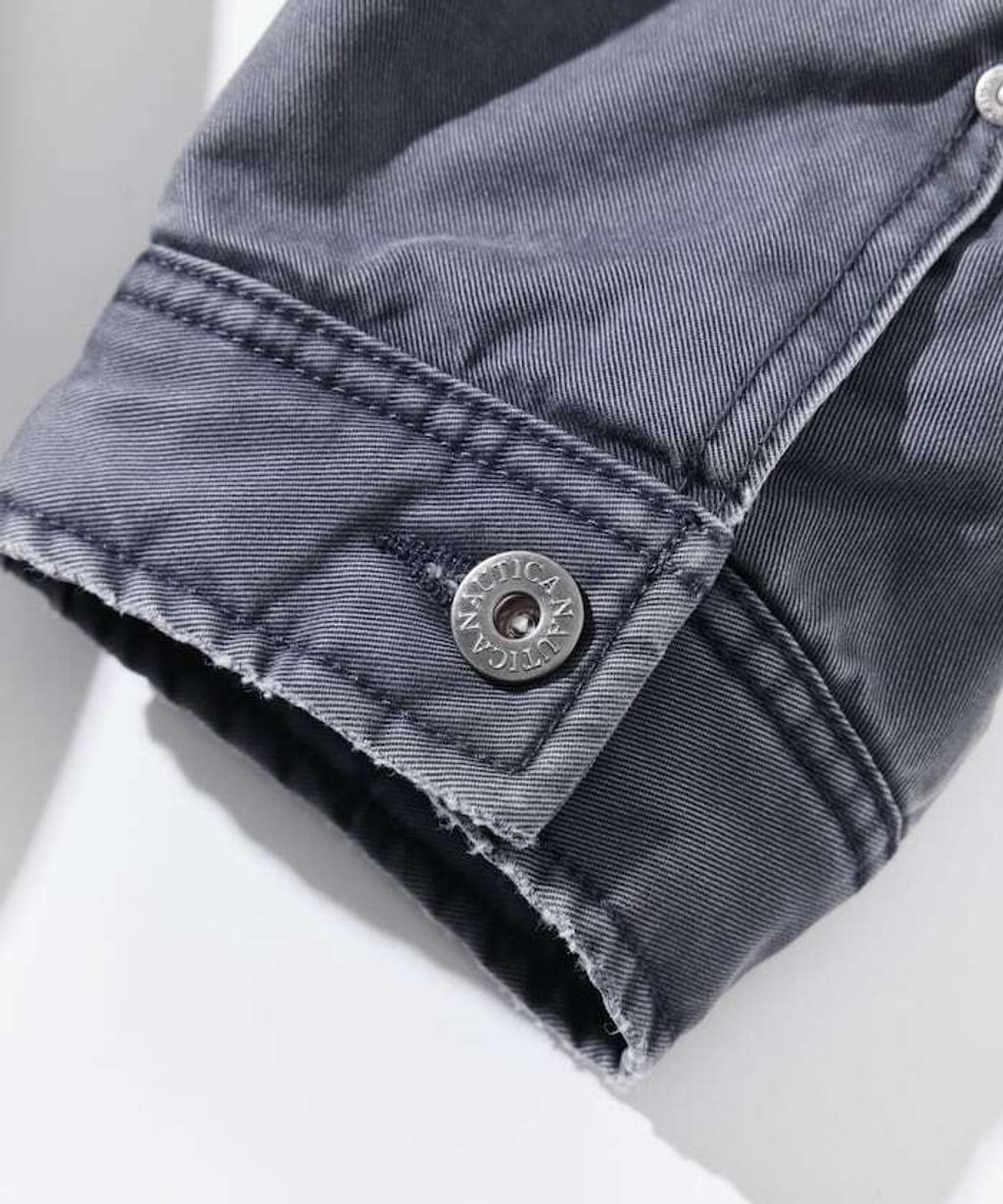 NAUTICA 中綿水染復古刷舊卡其布拉鍊飛行工裝感外套_28