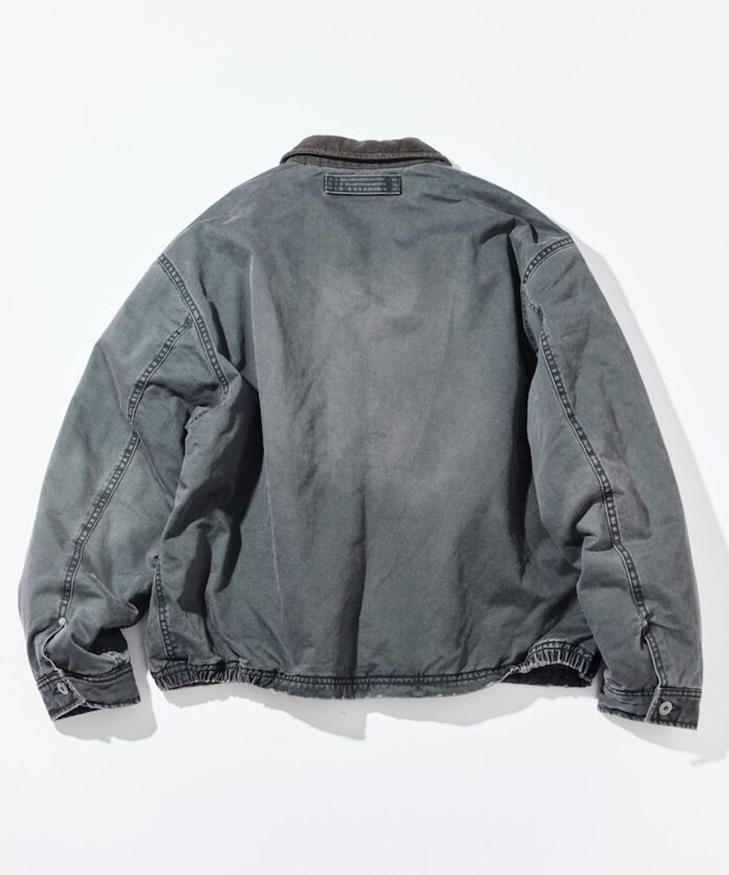 NAUTICA 中綿水染復古刷舊卡其布拉鍊飛行工裝感外套_22