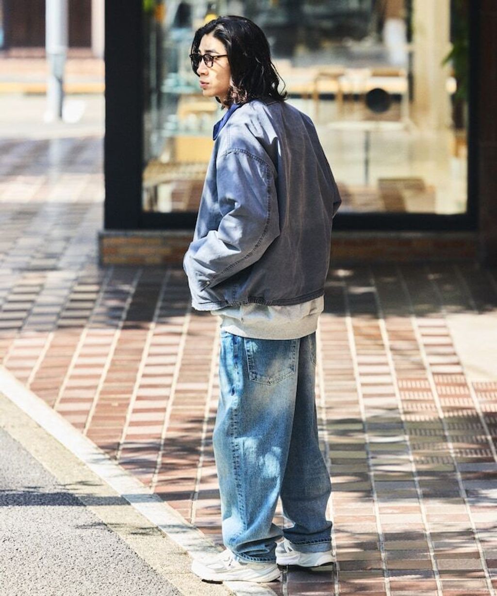 NAUTICA 中綿水染復古刷舊卡其布拉鍊飛行工裝感外套_13