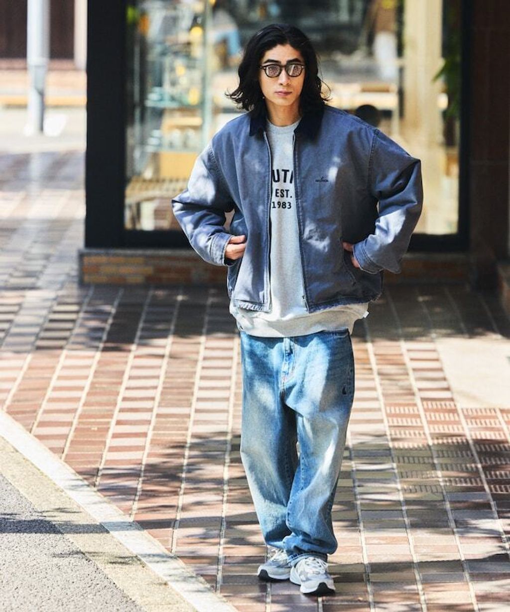 NAUTICA 中綿水染復古刷舊卡其布拉鍊飛行工裝感外套_12