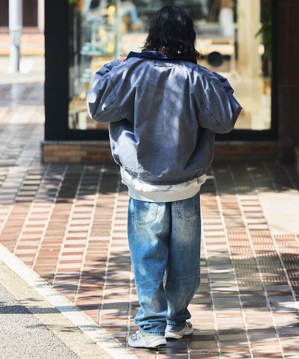 NAUTICA 中綿水染復古刷舊卡其布拉鍊飛行工裝感外套_14