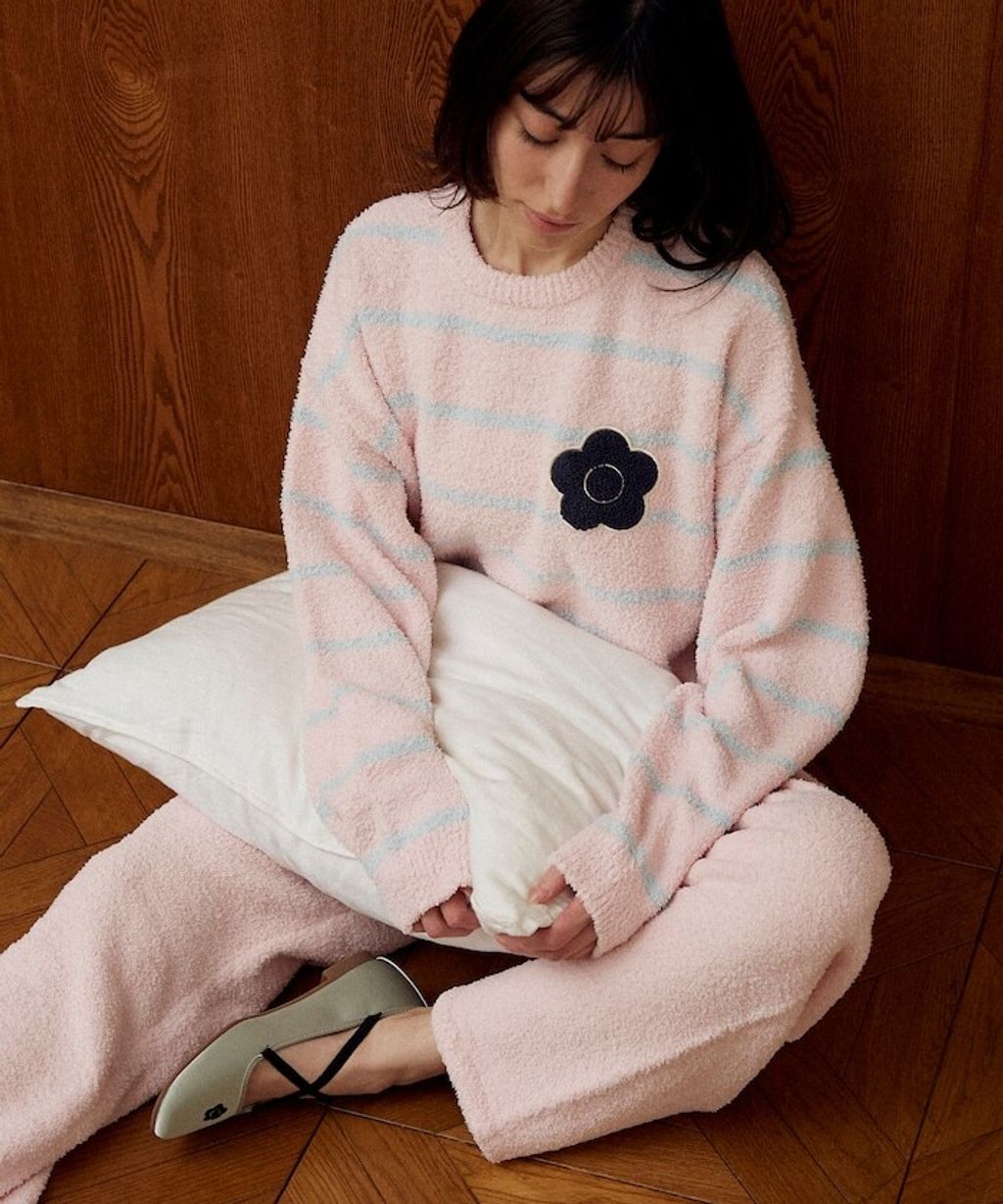 MARY QUANT 保暖蓬鬆柔軟親膚絨毛居家套裝(上衣＋長褲)_5