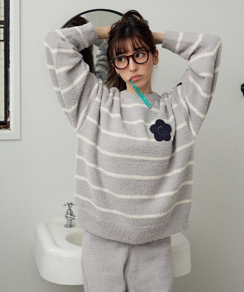 MARY QUANT 保暖蓬鬆柔軟親膚絨毛居家套裝(上衣＋長褲)_20