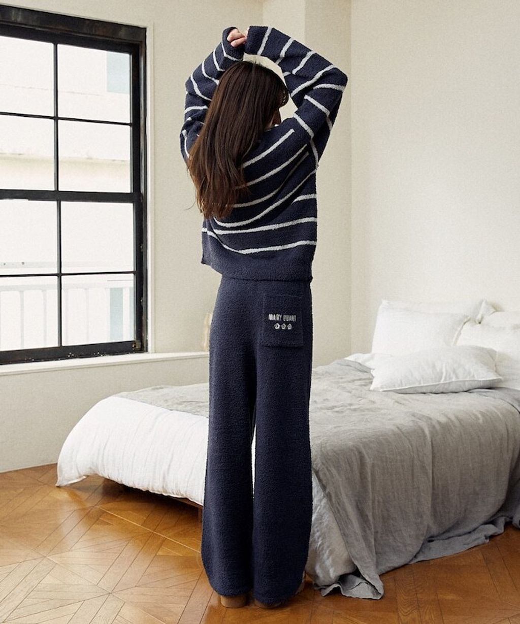 MARY QUANT 保暖蓬鬆柔軟親膚絨毛居家套裝(上衣＋長褲)_46