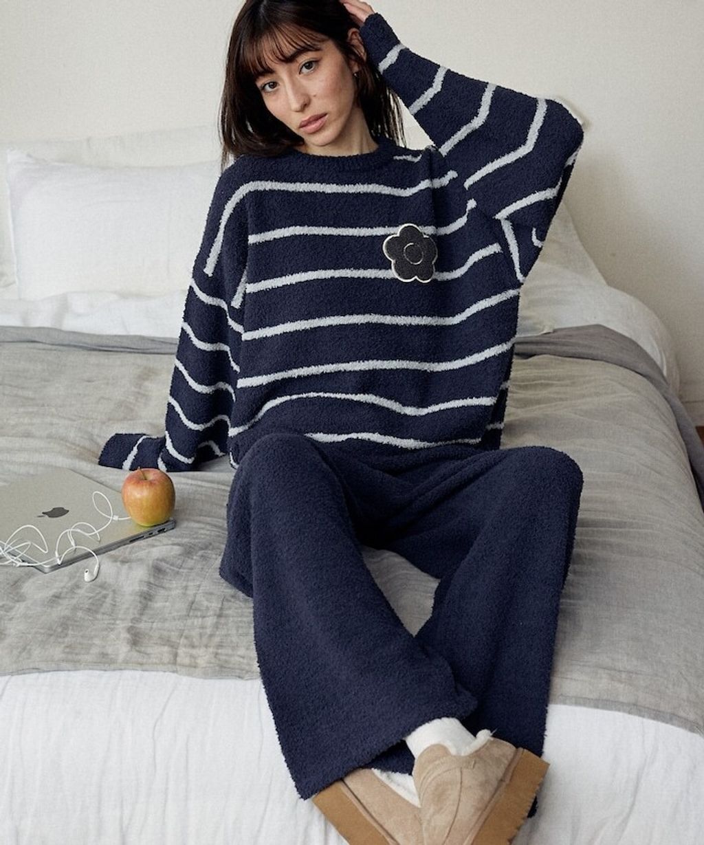 MARY QUANT 保暖蓬鬆柔軟親膚絨毛居家套裝(上衣＋長褲)_43