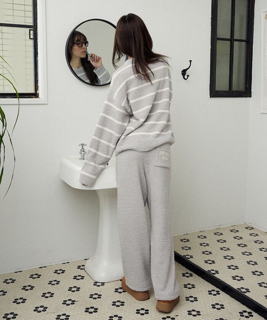 MARY QUANT 保暖蓬鬆柔軟親膚絨毛居家套裝(上衣＋長褲)_21