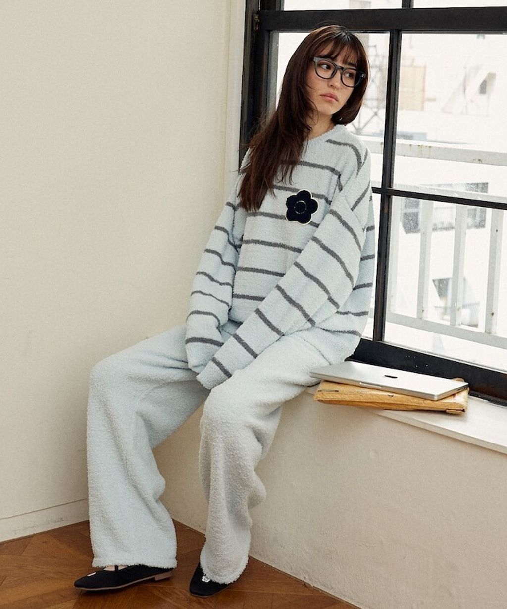 MARY QUANT 保暖蓬鬆柔軟親膚絨毛居家套裝(上衣＋長褲)_38