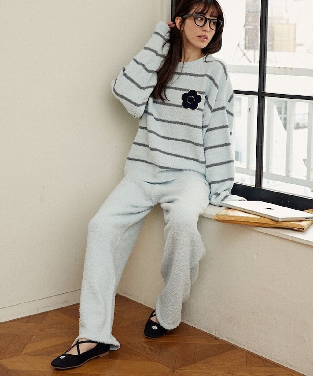 MARY QUANT 保暖蓬鬆柔軟親膚絨毛居家套裝(上衣＋長褲)_32