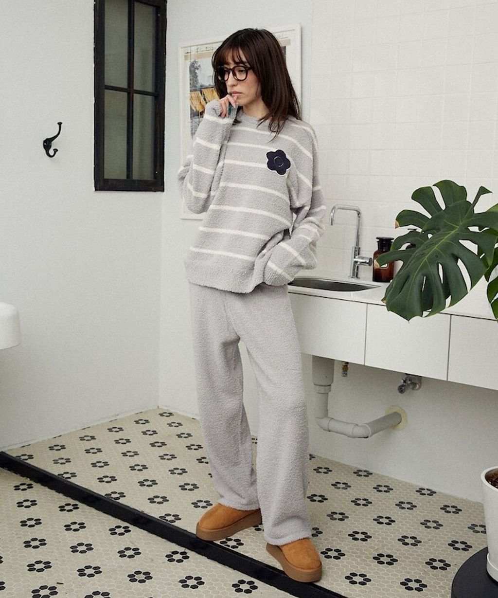 MARY QUANT 保暖蓬鬆柔軟親膚絨毛居家套裝(上衣＋長褲)_23