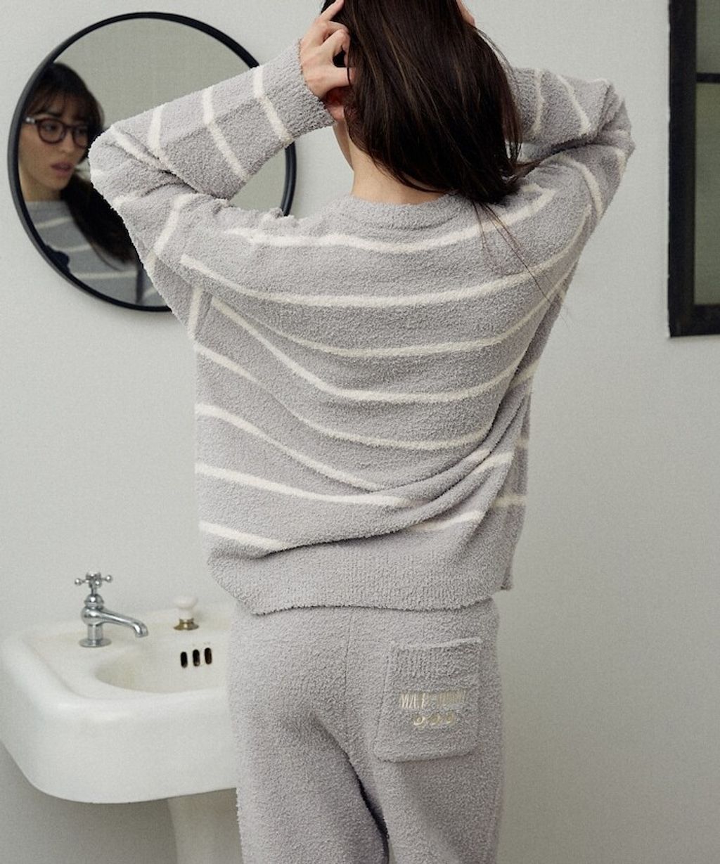 MARY QUANT 保暖蓬鬆柔軟親膚絨毛居家套裝(上衣＋長褲)_22