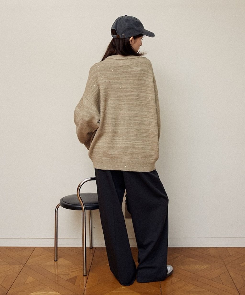 MARY QUANT 亮片點綴中針距柔軟針織開襟外套_34