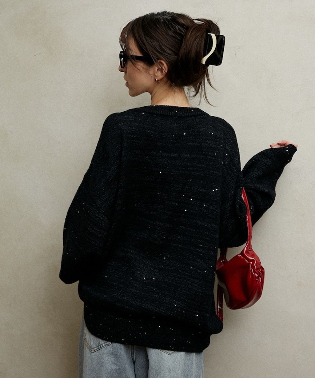 MARY QUANT 亮片點綴中針距柔軟針織開襟外套_23