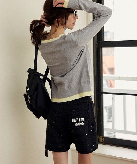 MARY QUANT 亮片點綴柔軟親膚針織短褲_2