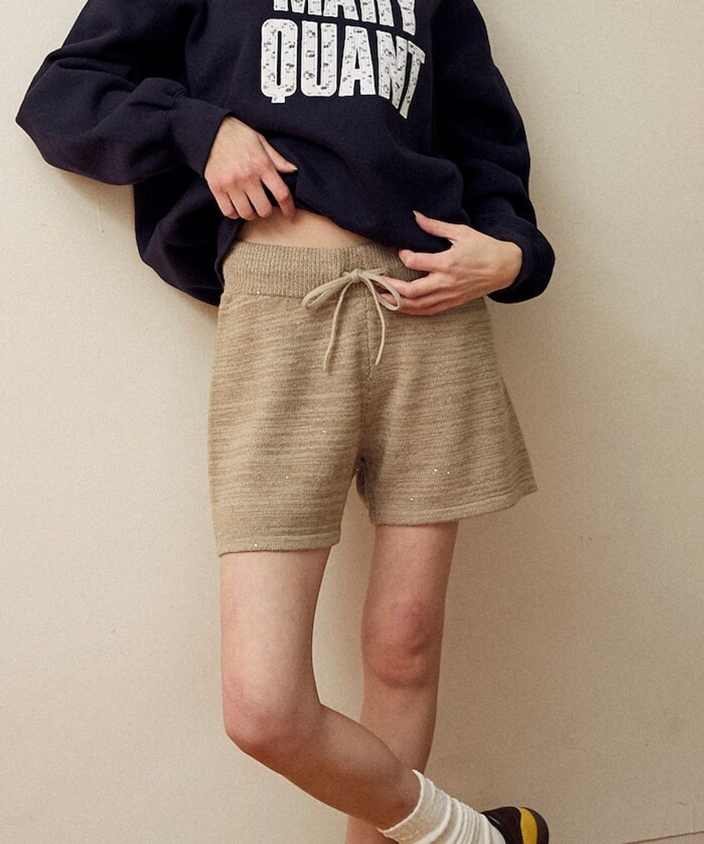 MARY QUANT 亮片點綴柔軟親膚針織短褲_19