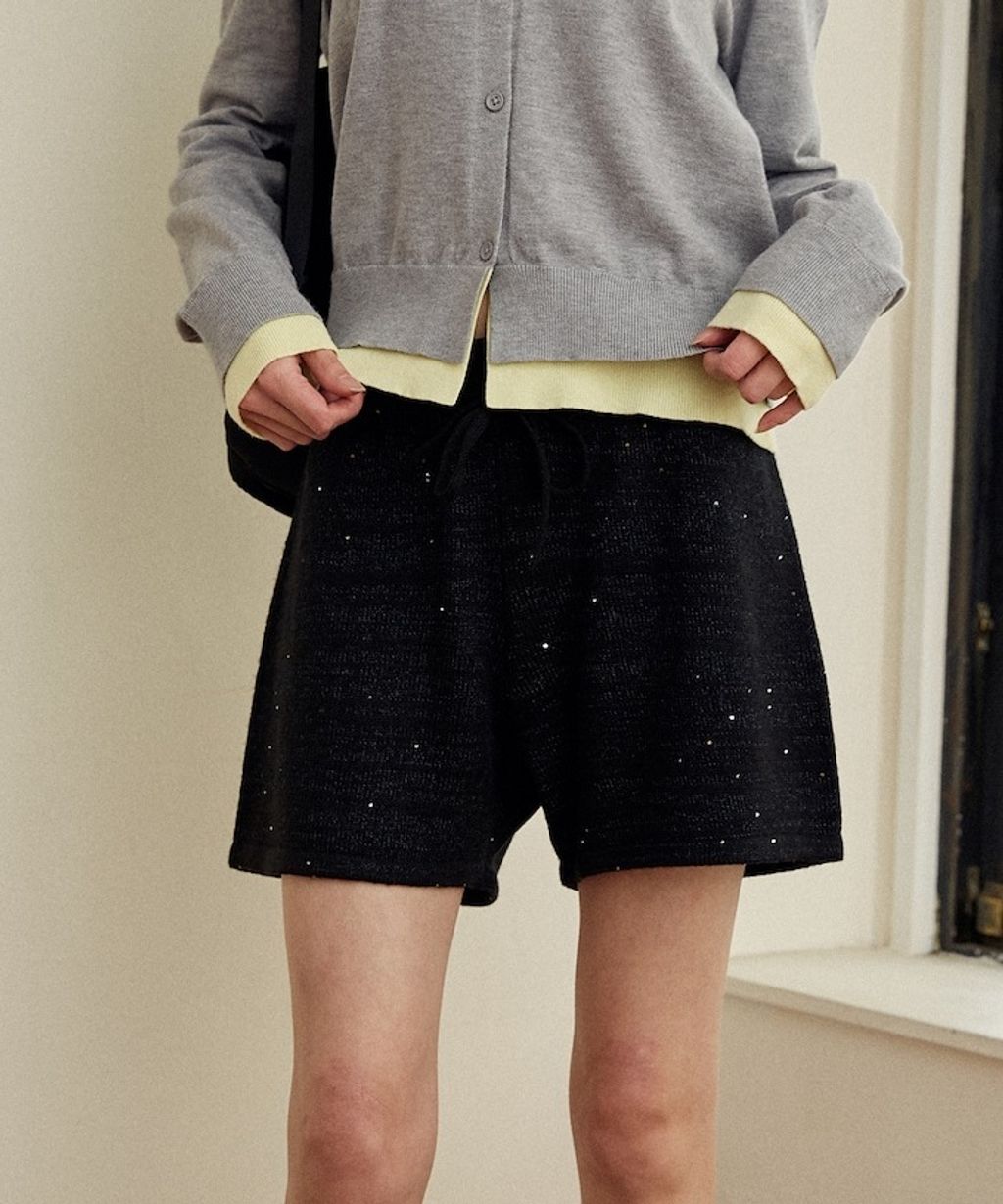 MARY QUANT 亮片點綴柔軟親膚針織短褲_49