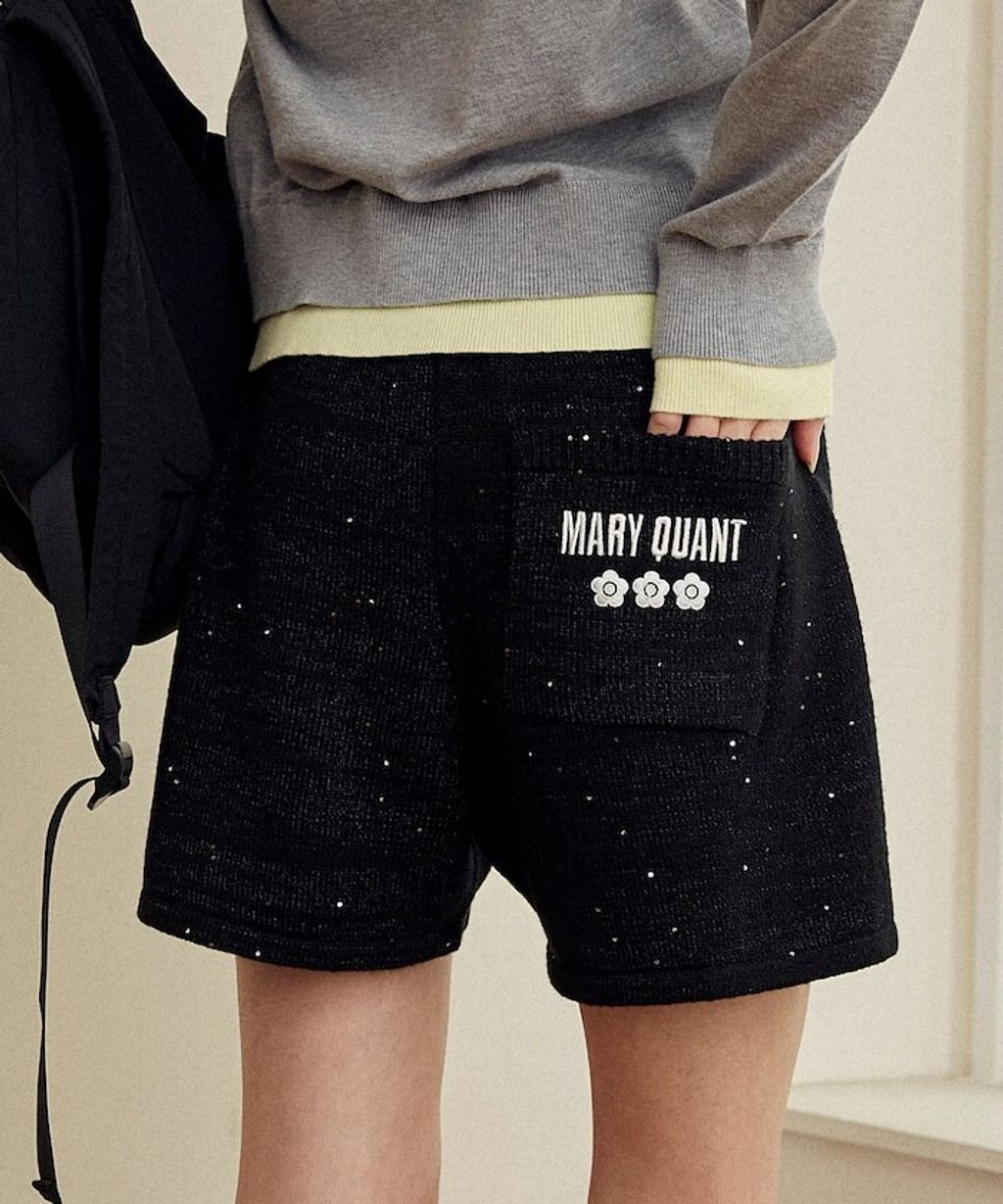 MARY QUANT 亮片點綴柔軟親膚針織短褲_50