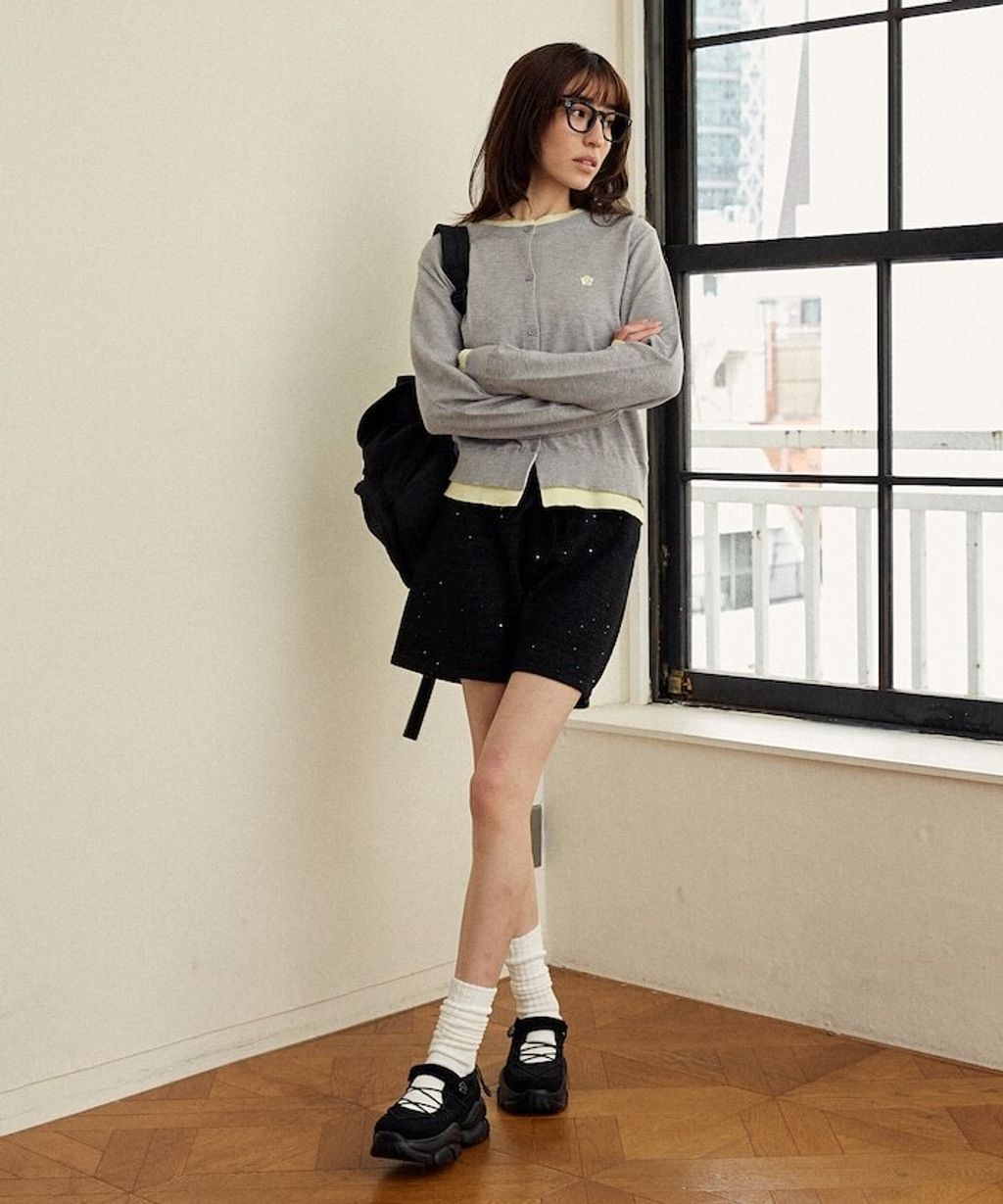 MARY QUANT 亮片點綴柔軟親膚針織短褲_47