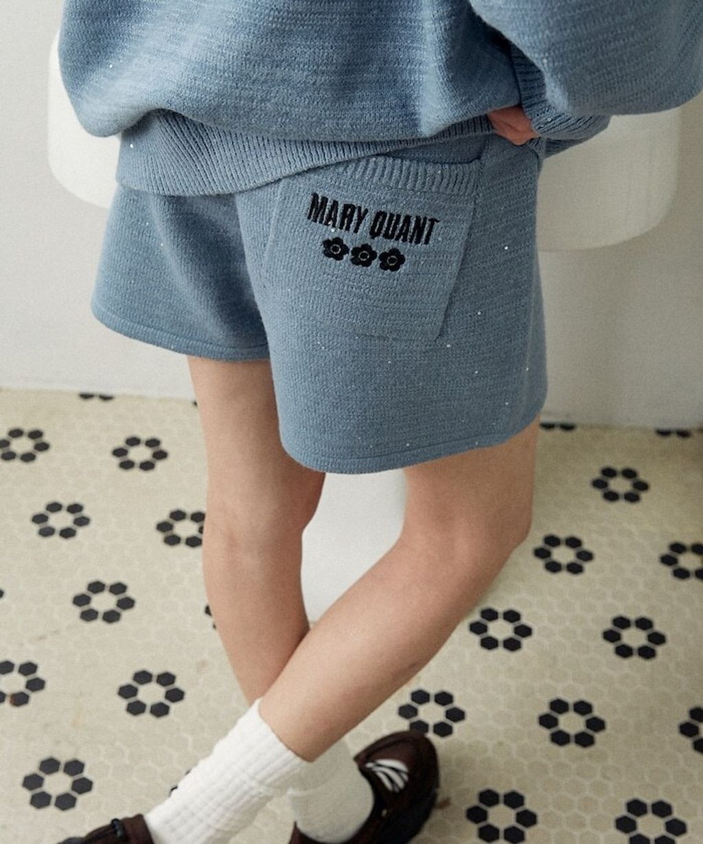 MARY QUANT 亮片點綴柔軟親膚針織短褲_28