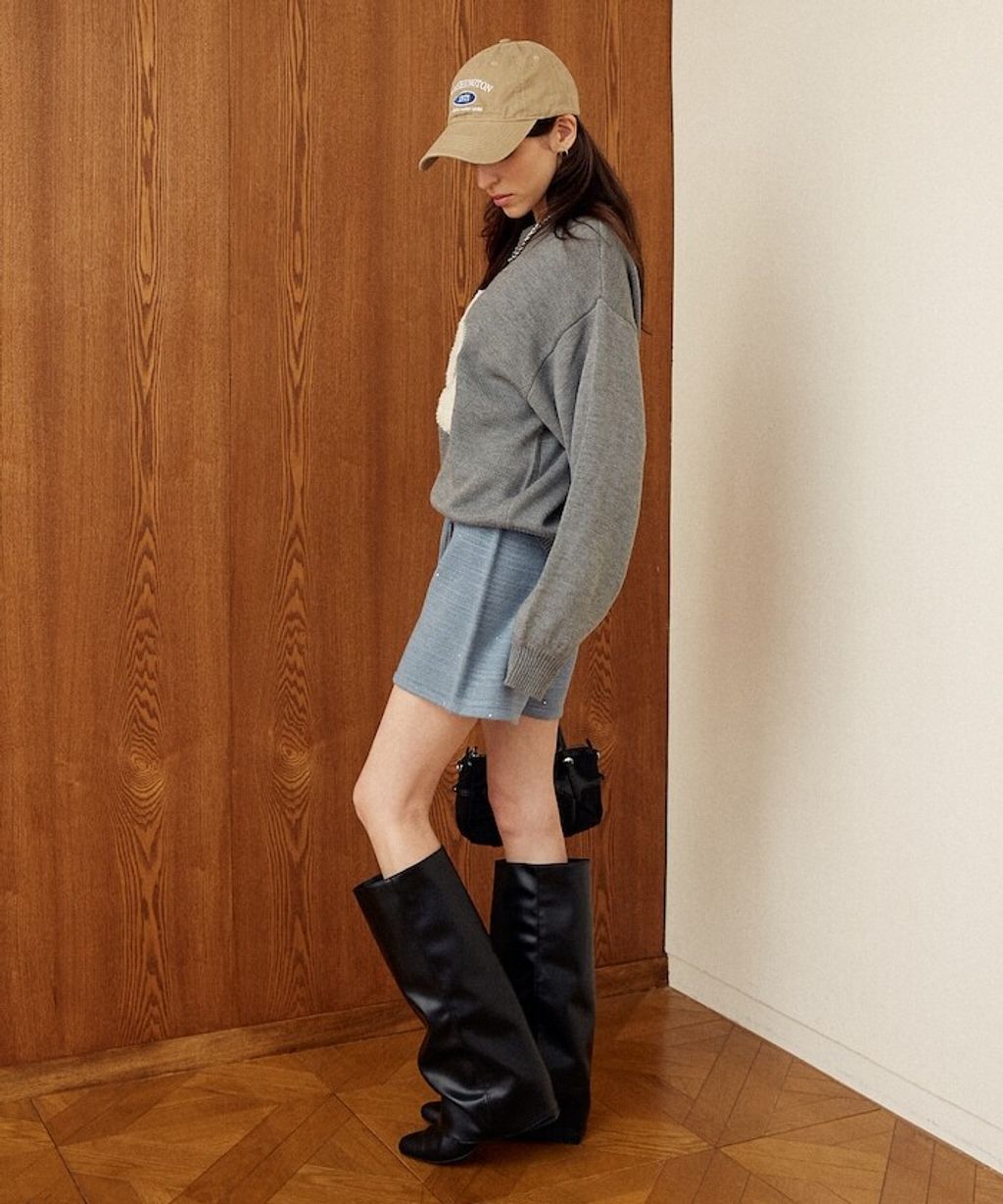 MARY QUANT 亮片點綴柔軟親膚針織短褲_36