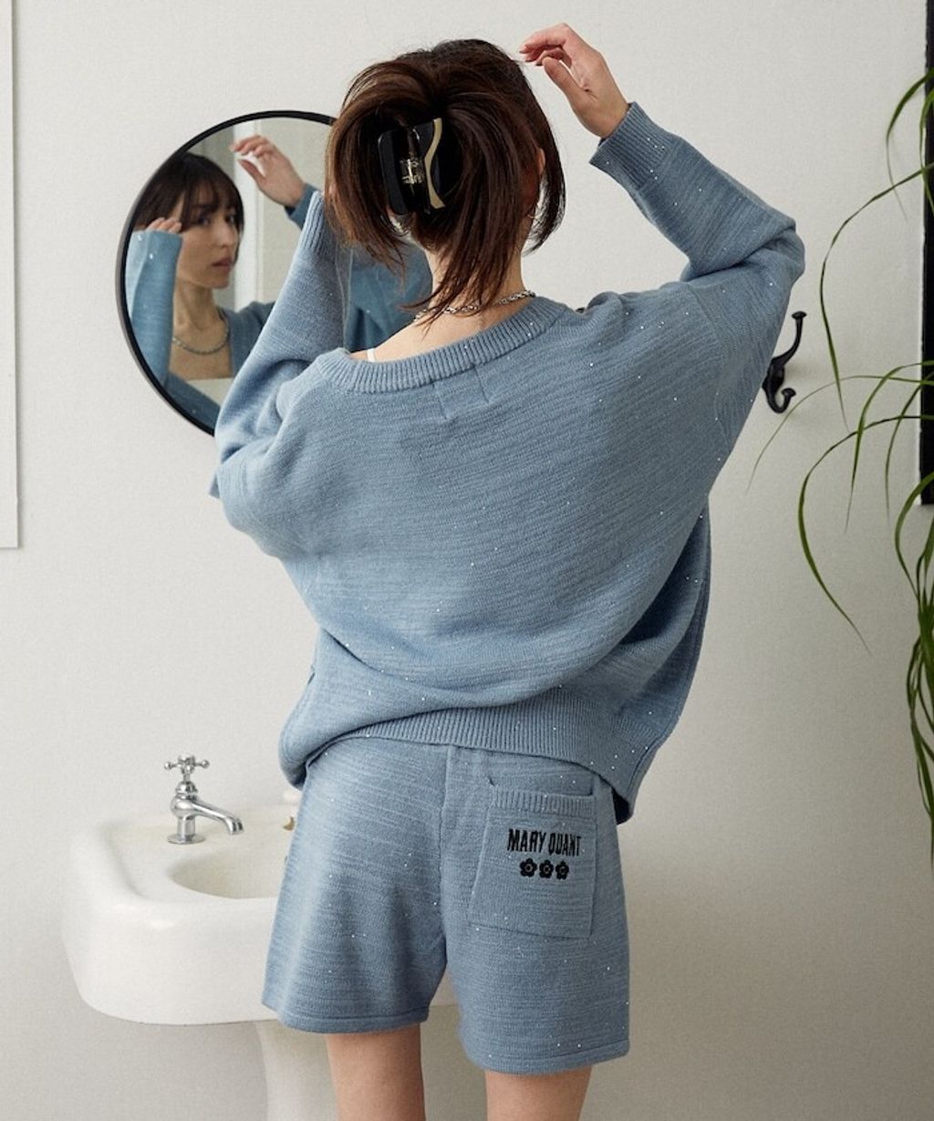 MARY QUANT 亮片點綴柔軟親膚針織短褲_29