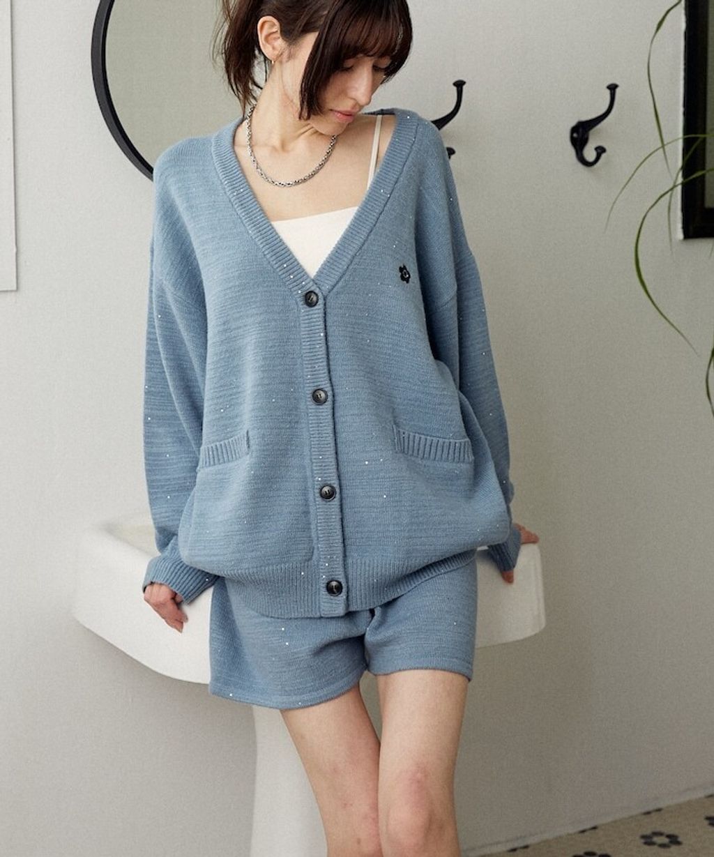 MARY QUANT 亮片點綴柔軟親膚針織短褲_30