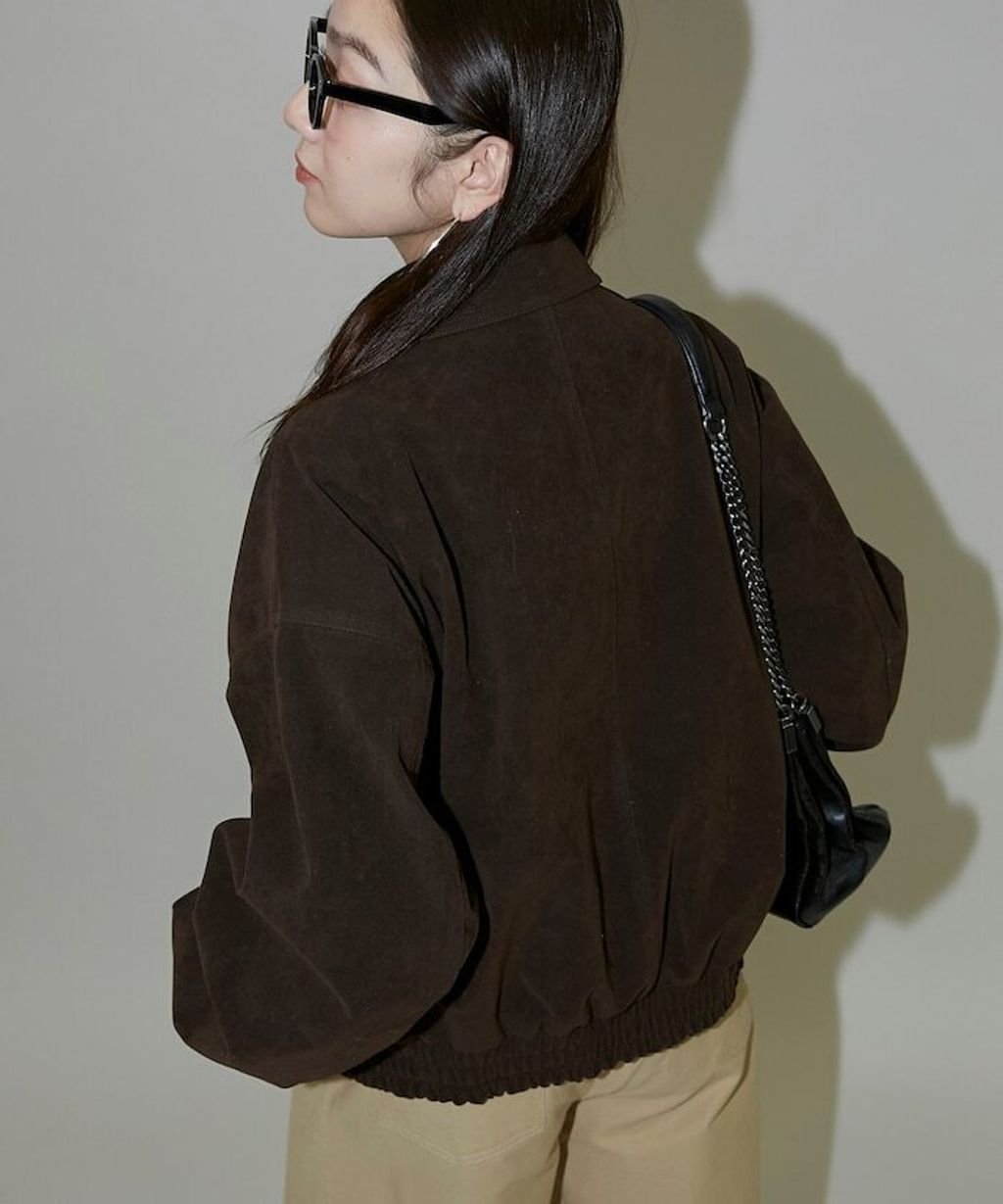 MARY QUANT 麂皮質感花紋刺繡logo外套_5