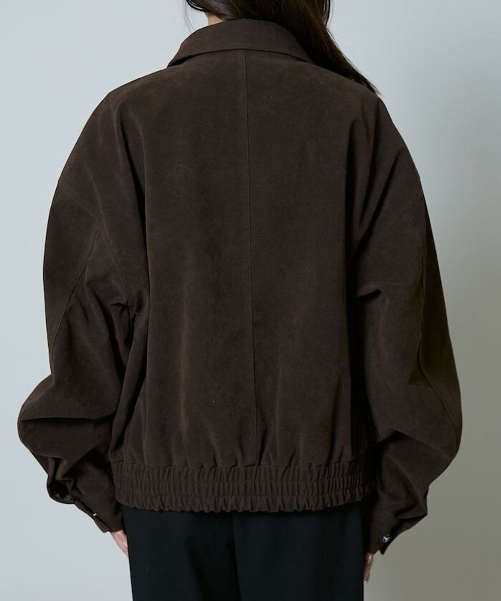 MARY QUANT 麂皮質感花紋刺繡logo外套_35