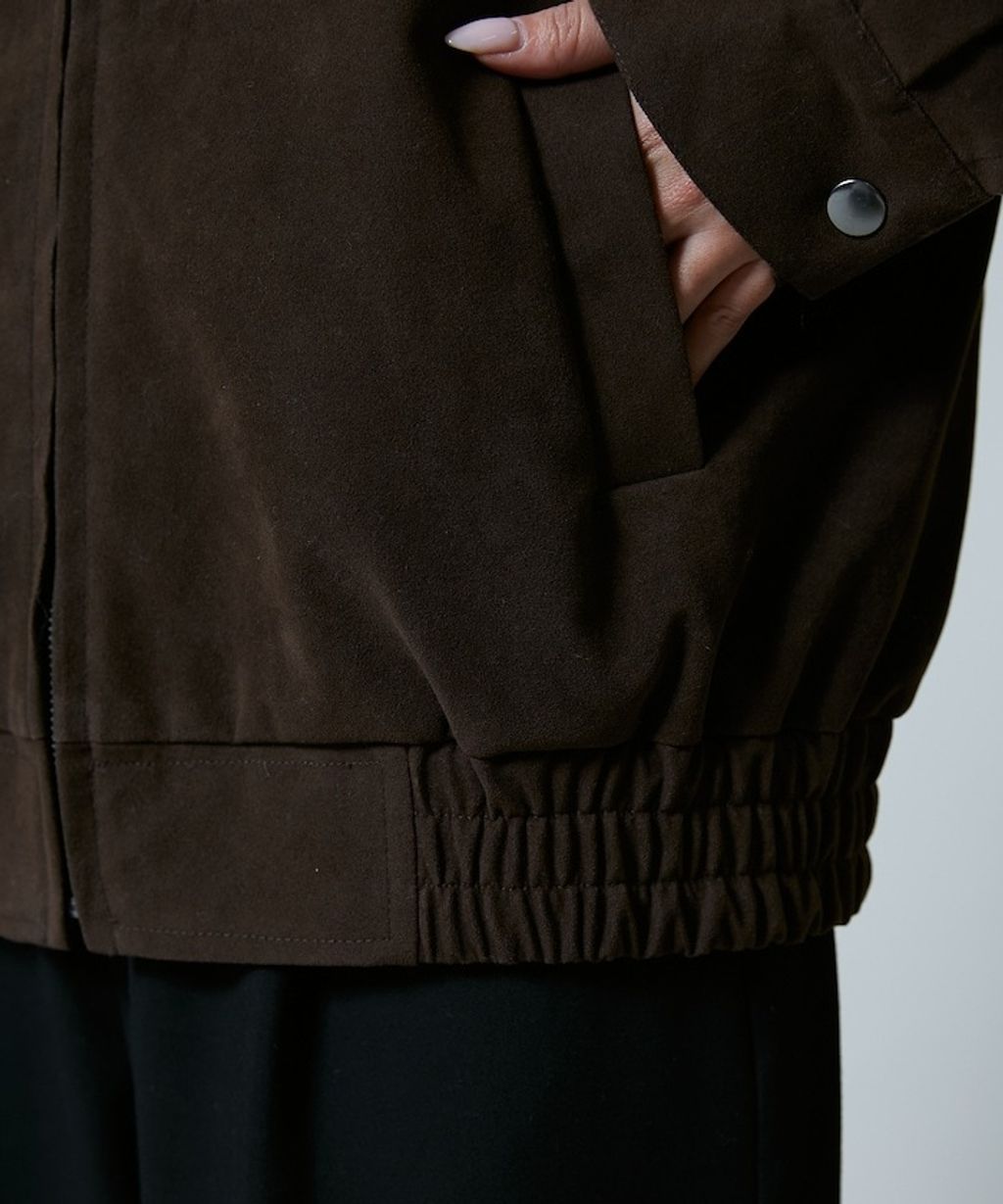 MARY QUANT 麂皮質感花紋刺繡logo外套_39