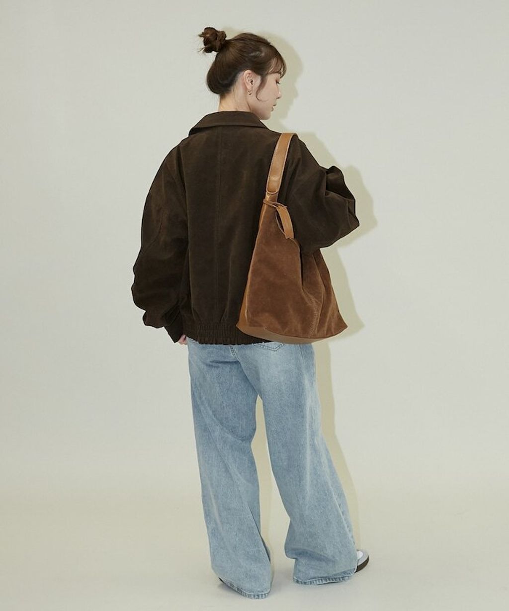 MARY QUANT 麂皮質感花紋刺繡logo外套_19