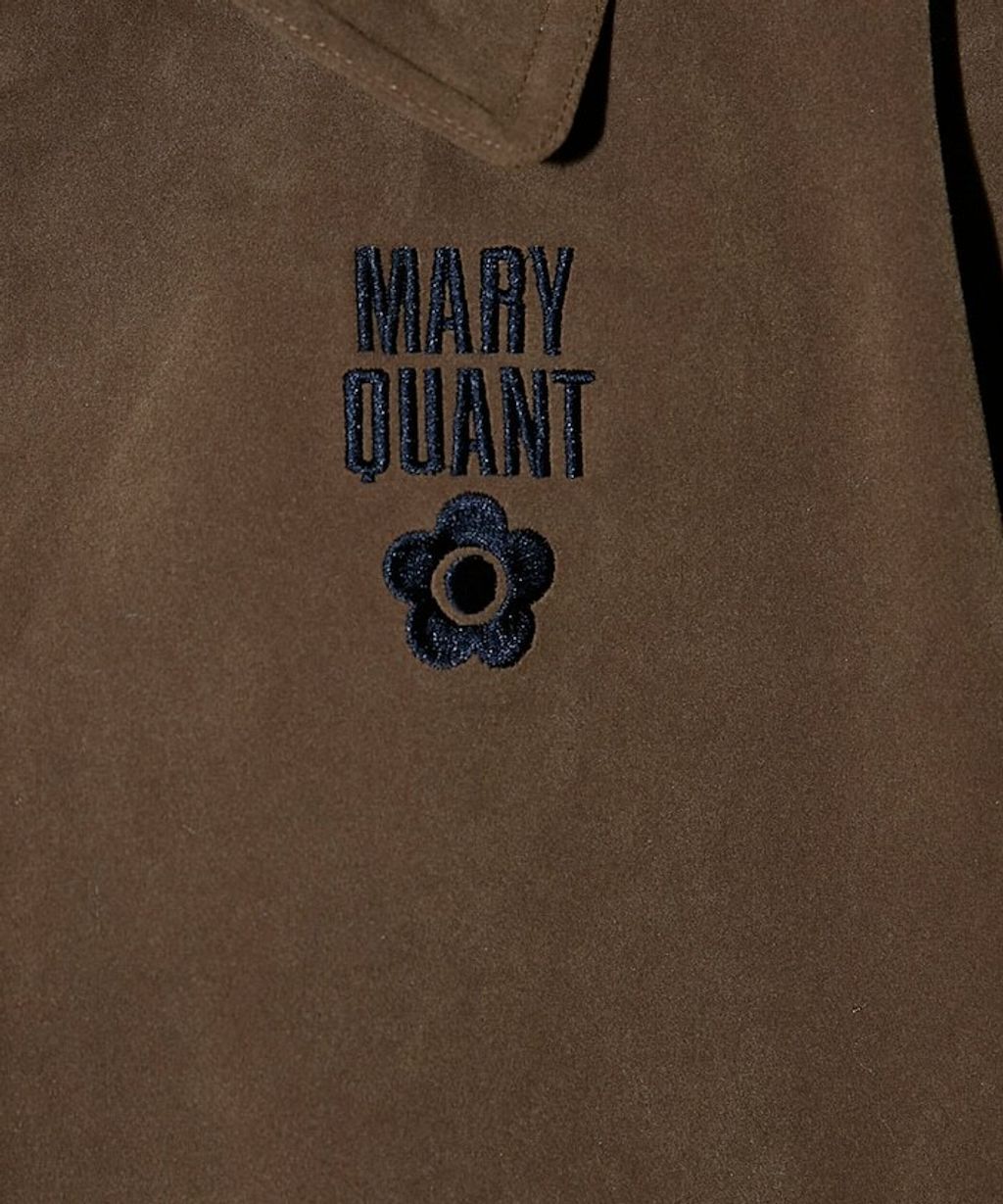 MARY QUANT 麂皮質感花紋刺繡logo外套_32