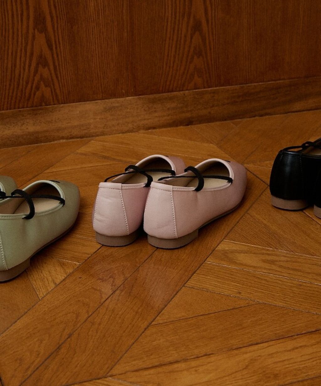 MARY QUANT 微光澤緞面芭蕾平底鞋_7