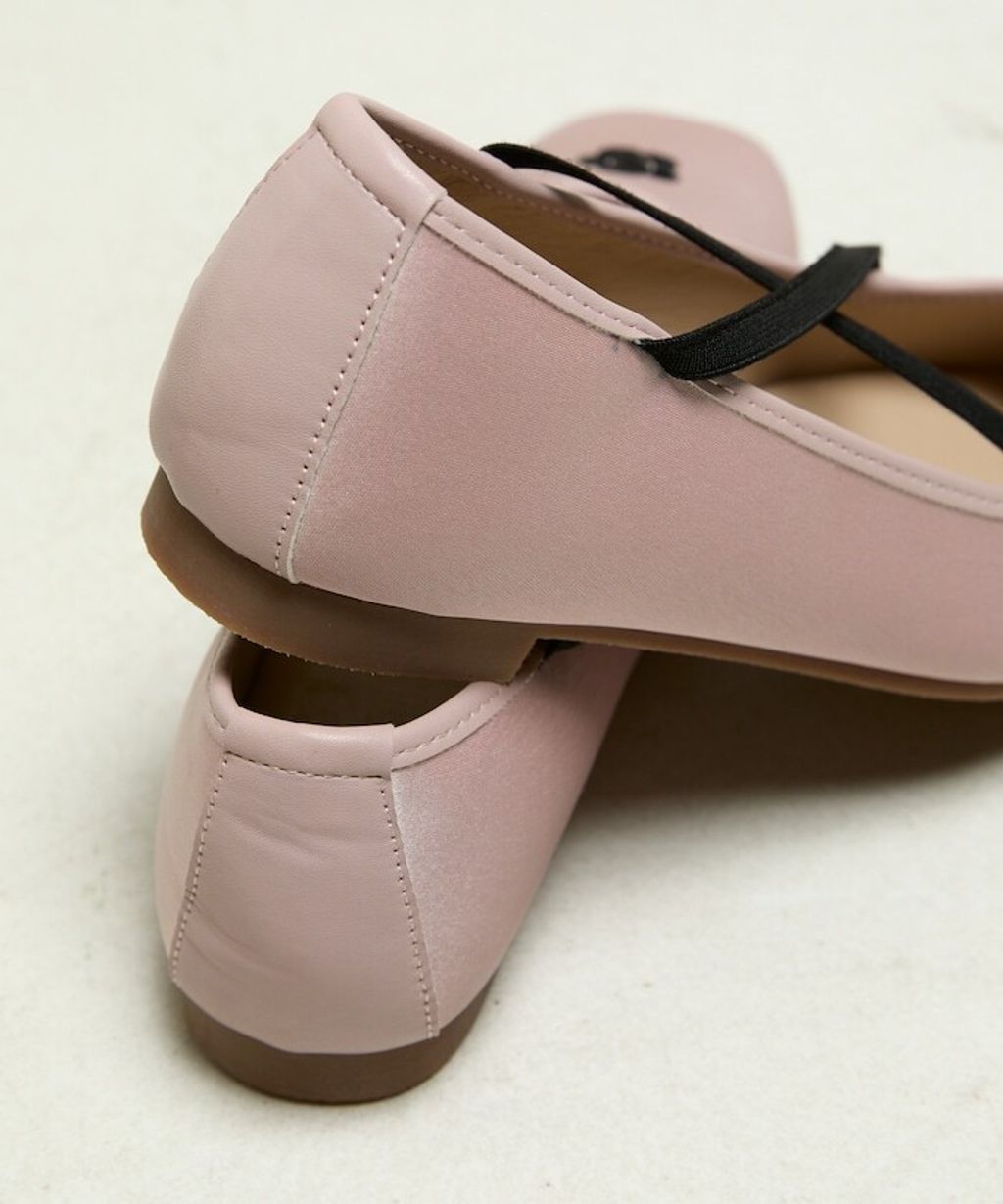 MARY QUANT 微光澤緞面芭蕾平底鞋_29
