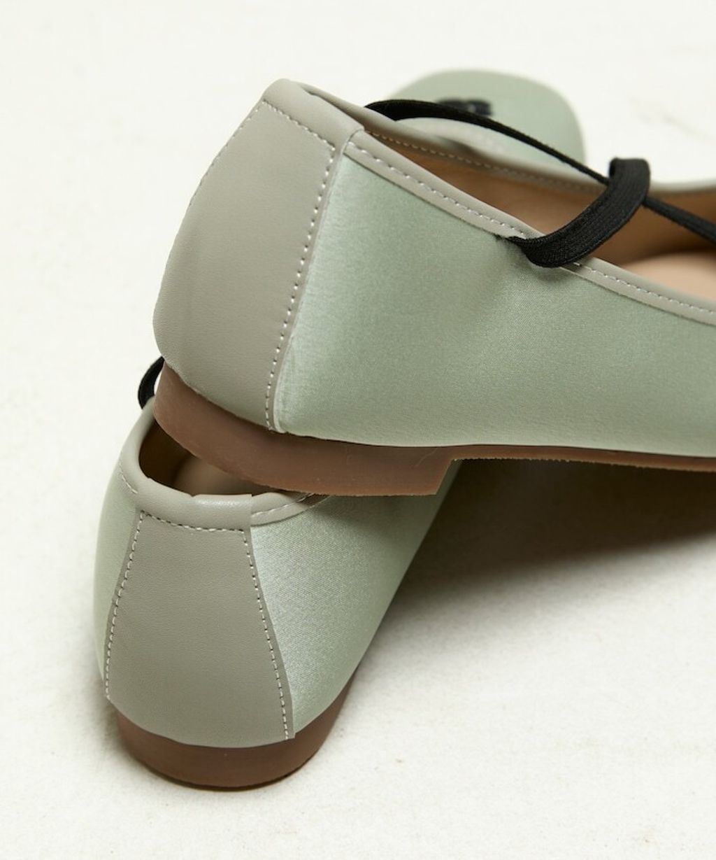 MARY QUANT 微光澤緞面芭蕾平底鞋_31