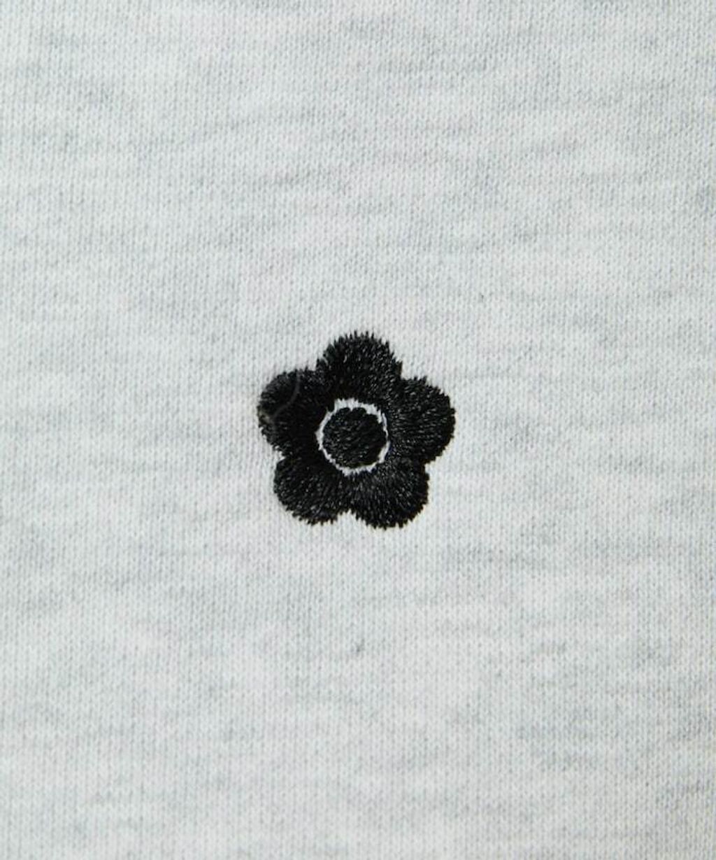 MARY QUANT 小花刺繡褲管抽繩寬版刷毛休閒棉褲_33