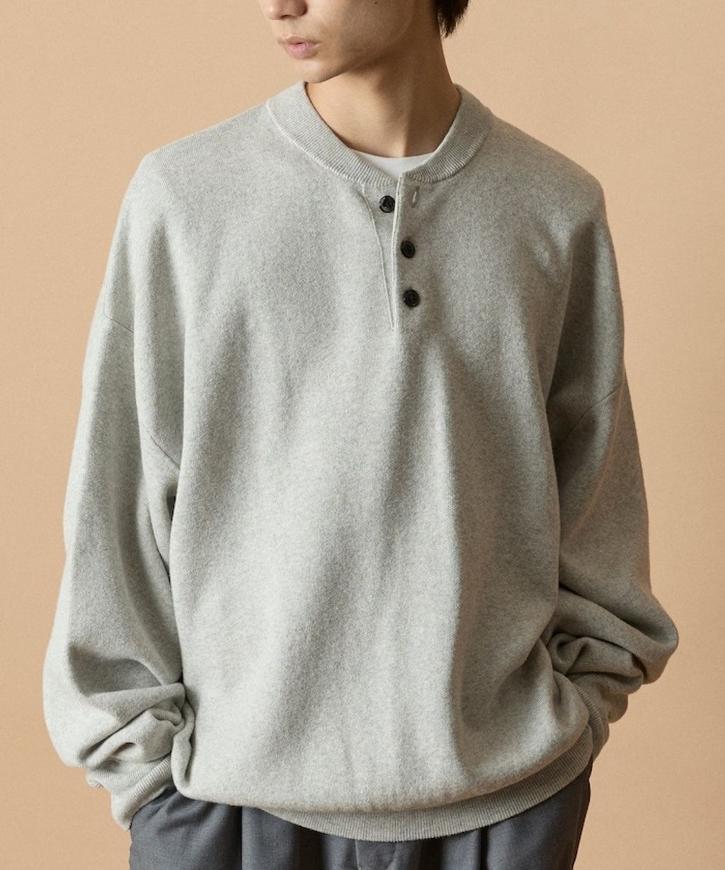 FREAKS STORE Relax Fit針織亨利領上衣_1