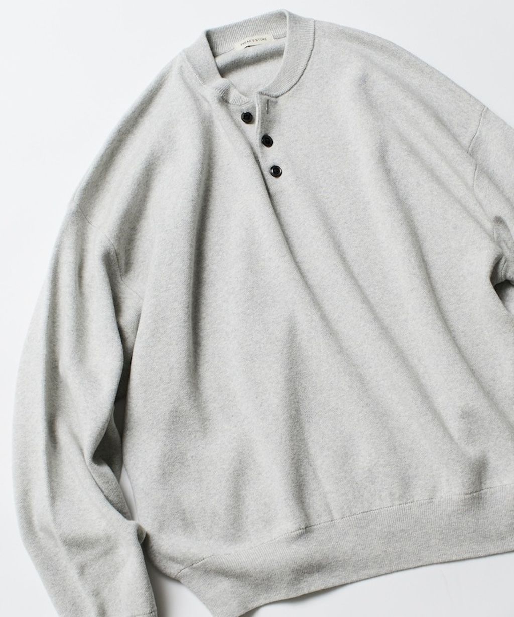 FREAKS STORE Relax Fit針織亨利領上衣_7