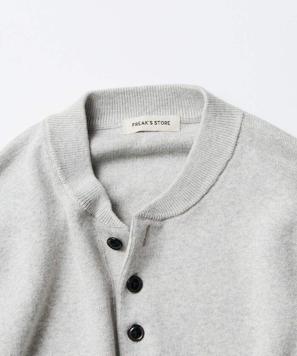 FREAKS STORE Relax Fit針織亨利領上衣_8