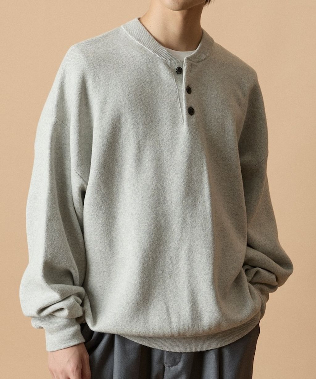 FREAKS STORE Relax Fit針織亨利領上衣_42