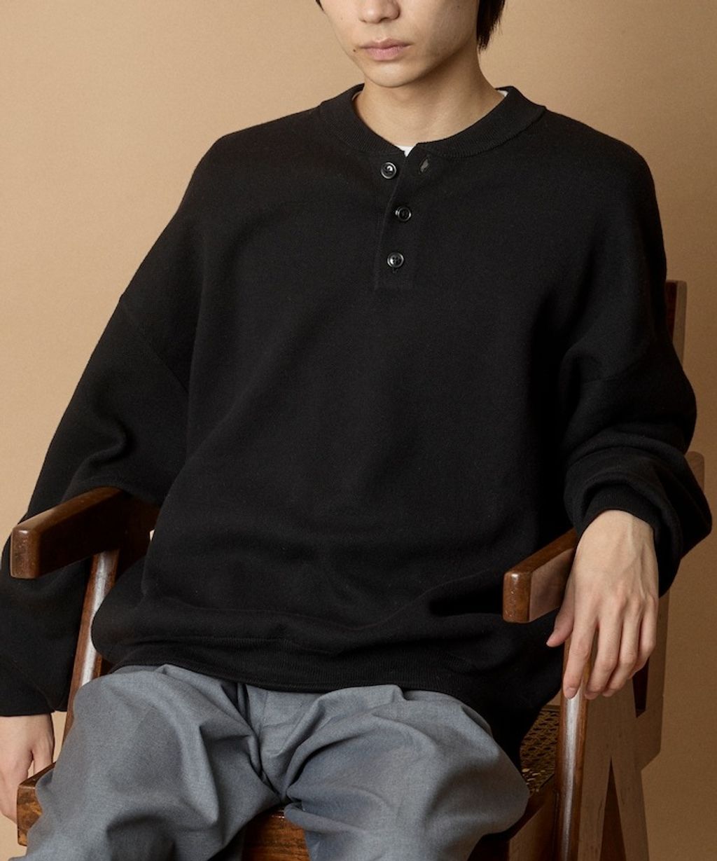 FREAKS STORE Relax Fit針織亨利領上衣_29