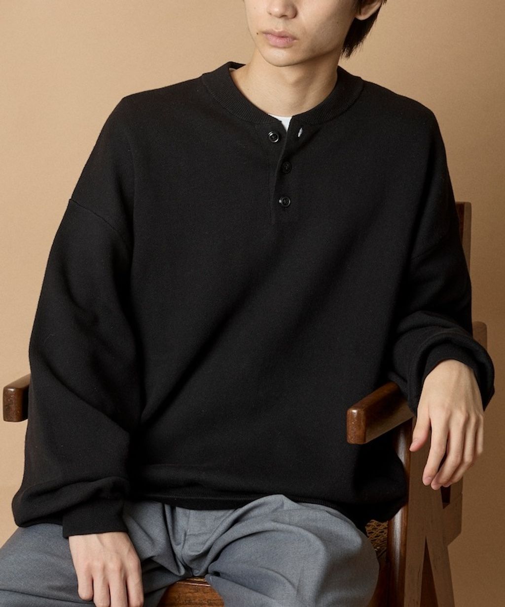 FREAKS STORE Relax Fit針織亨利領上衣_26
