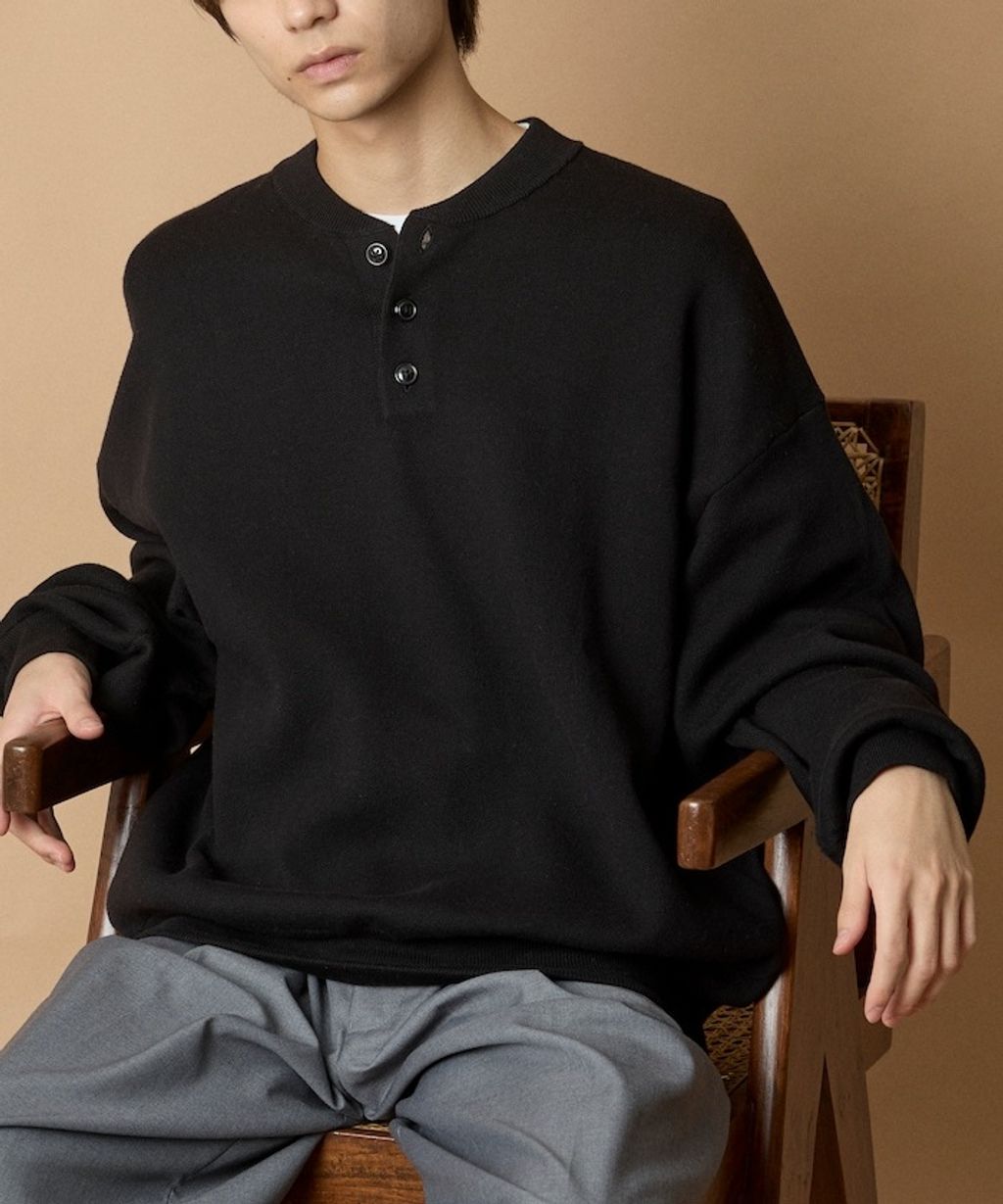 FREAKS STORE Relax Fit針織亨利領上衣_27