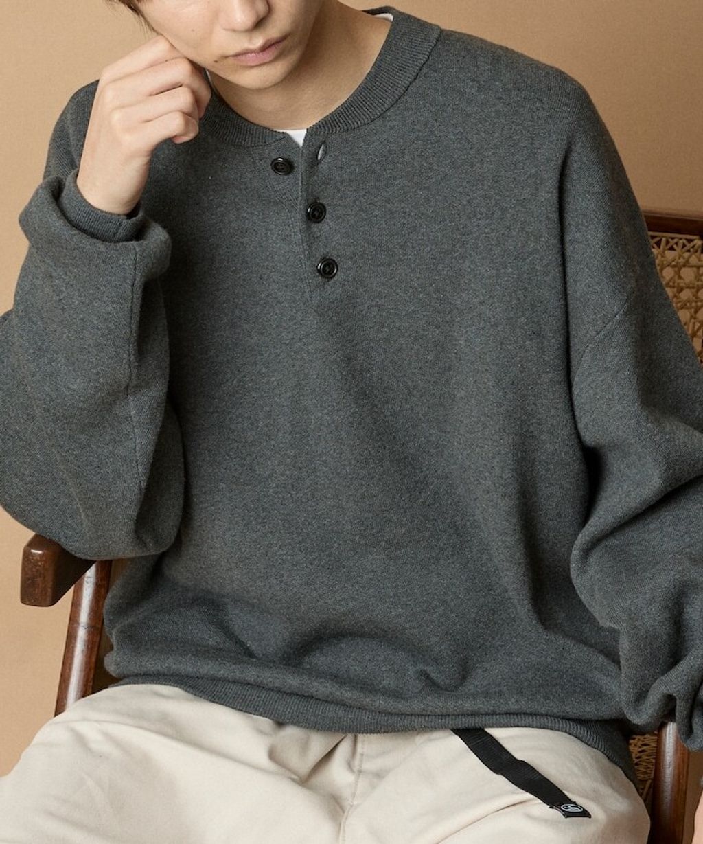 FREAKS STORE Relax Fit針織亨利領上衣_49