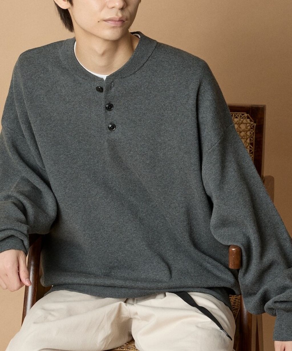 FREAKS STORE Relax Fit針織亨利領上衣_44